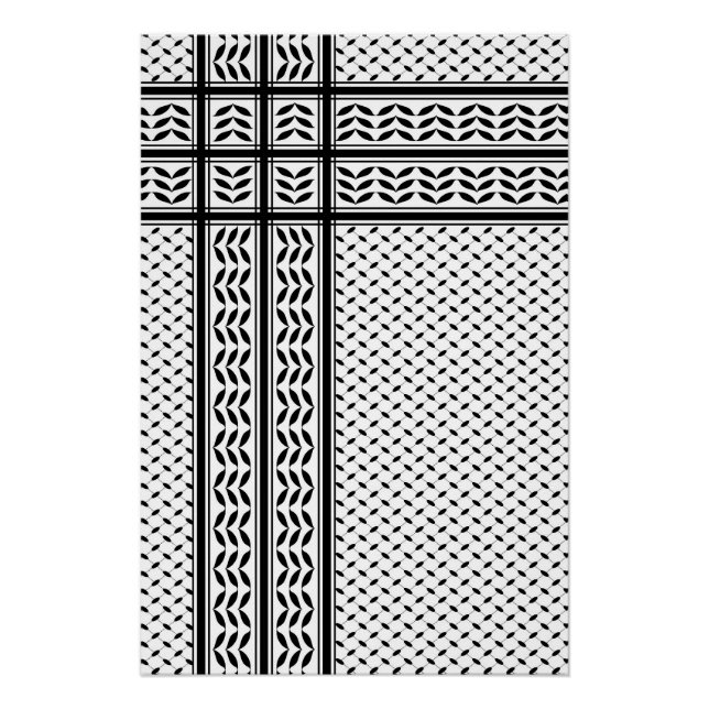 Poster Symbole Keffiyeh de la Palestine Motif de résistan (Devant)