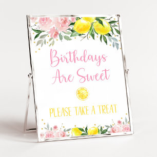 Poster Symbole Lemonade Rose Floral Anniversaire Traiteme