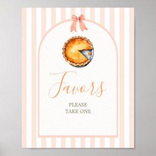 Poster SYMBOLE Little Cutie Pie Orange En vichy Faveurs