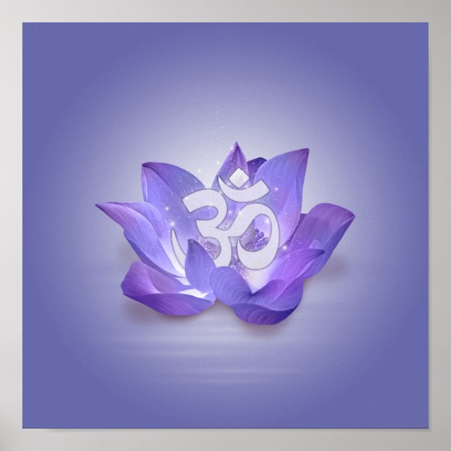 Poster Symbole Lotus et OM (Devant)