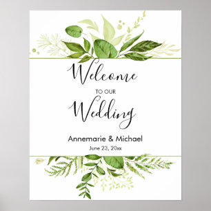 Poster Symbole Mariage de bienvenue Wildwoods Botanical