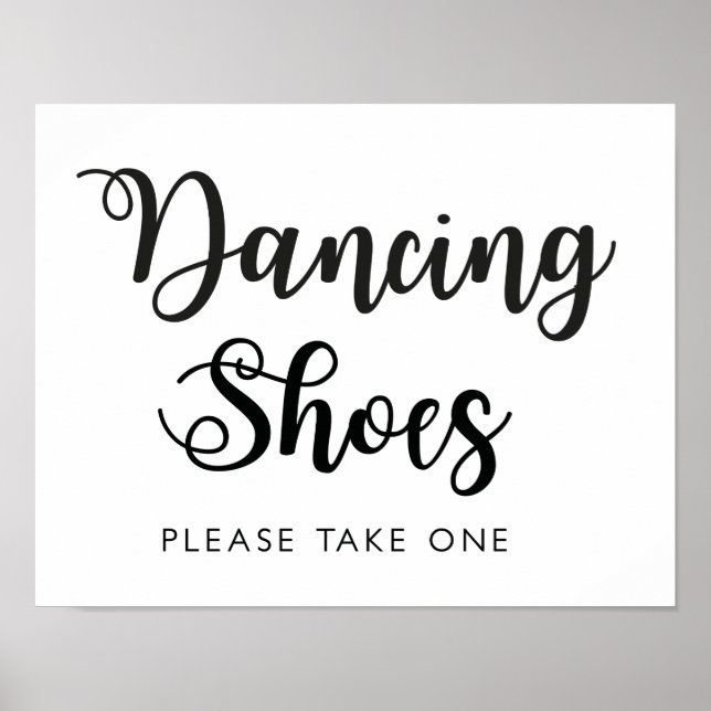 Poster Symbole Mariage de chaussures de danse | Calligrap (Devant)