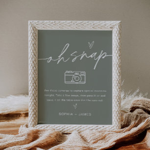 Poster SYMBOLE Mariage DE LA CASE DISPONIBLE SAGE Oh Snap