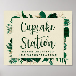 Poster SYMBOLE Mariage DE LA GARE DE Cupcake VERDOYANTE