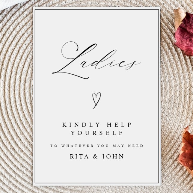 Poster Symbole Mariage de salle de bain pour dames Callig (Créateur téléchargé)