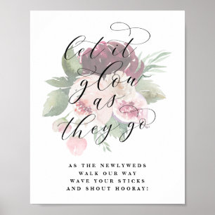 Poster Symbole Mariage d'envoi de fin d'année Adore Glow