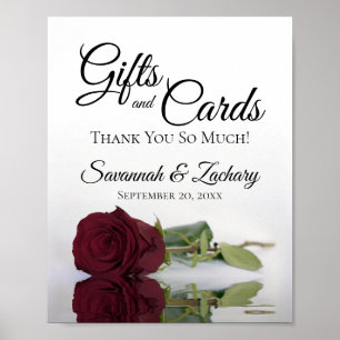Poster Symbole Mariage des cadeaux et cartes Roses de Bou