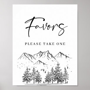 Poster Symbole Mariage des Faveurs forestières des montag