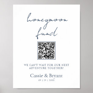 Poster Symbole Mariage du Fonds de lune de miel bleu de l