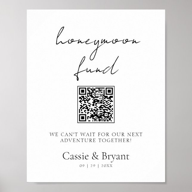 Poster Symbole Mariage du Fonds pour la lune de miel noir (Devant)