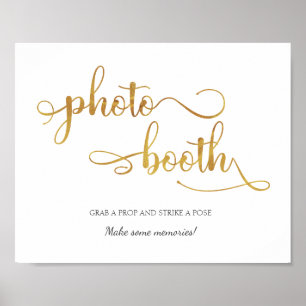 Poster Symbole Mariage Gold White