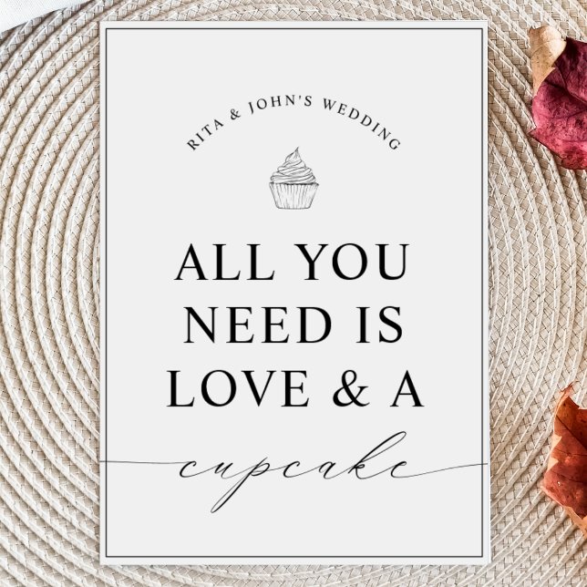 Poster SYMBOLE Mariage minimaliste de dessert moderne (Créateur téléchargé)