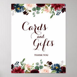 Poster SYMBOLE Mariage Rustique Boho de la Marine Rouge d