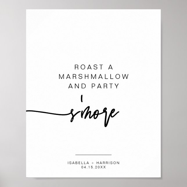 Poster SYMBOLE MARLO Bold Contemporary S'mores Bar (Devant)