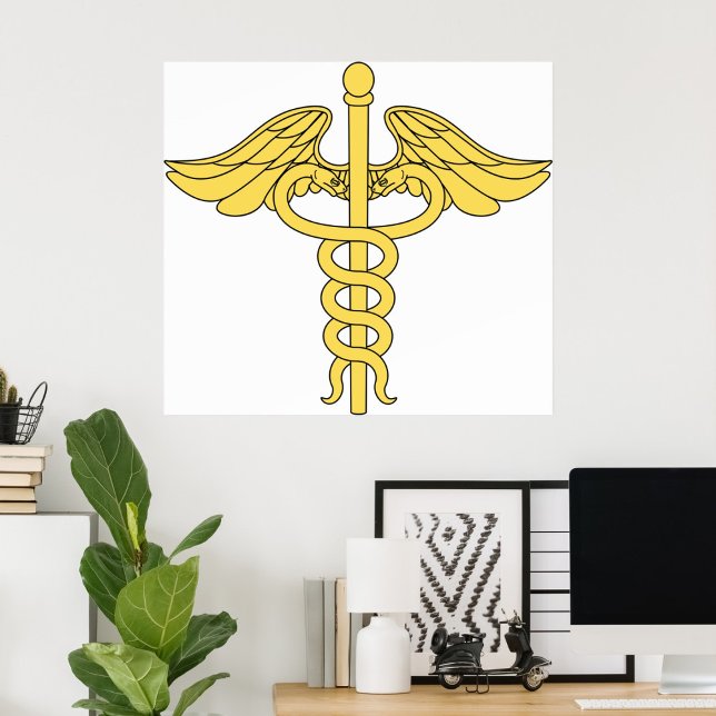 Poster Symbole Médicale Caduceus (Créateur téléchargé)