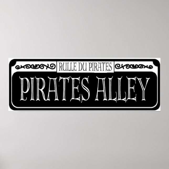 Poster Symbole métallique de l'allée de Pirates (Devant)