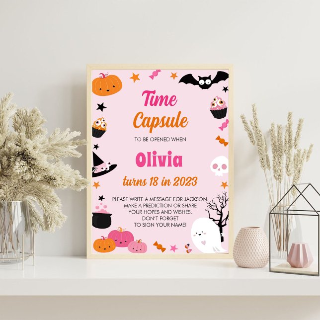 Poster Symbole mignon rose d'Halloween (Créateur téléchargé)