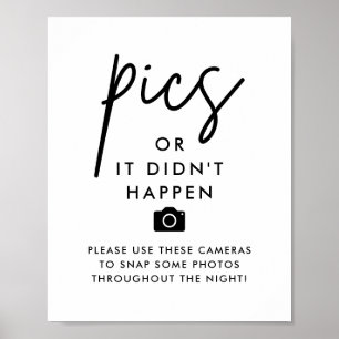 Poster Symbole minimaliste des caméras Mariages