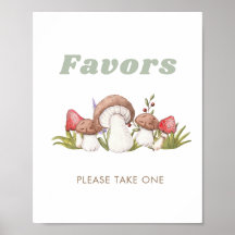 Symbole moderne Aquarelle Champignons Faveur