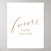 Symbole moderne Baby shower de calligraphie or Fav
