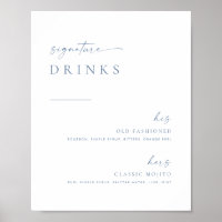 Symbole moderne chic Mariage signature boisson | B