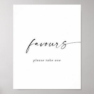 Poster Symbole moderne de mariage Script Favors