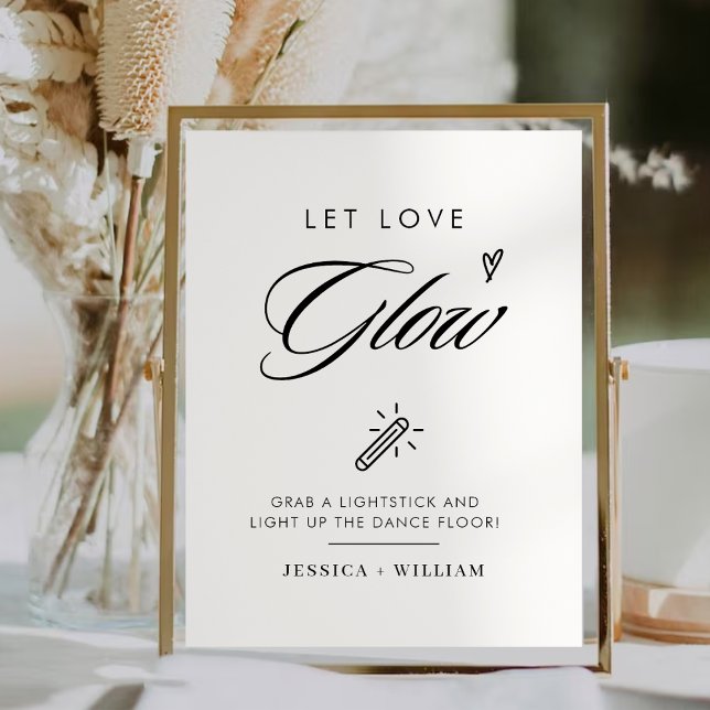 Poster Symbole moderne Laisser l'amour Mariage lumineux (Créateur téléchargé)