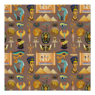 Poster Symbole Motif égyptien Hiéroglyphique antique