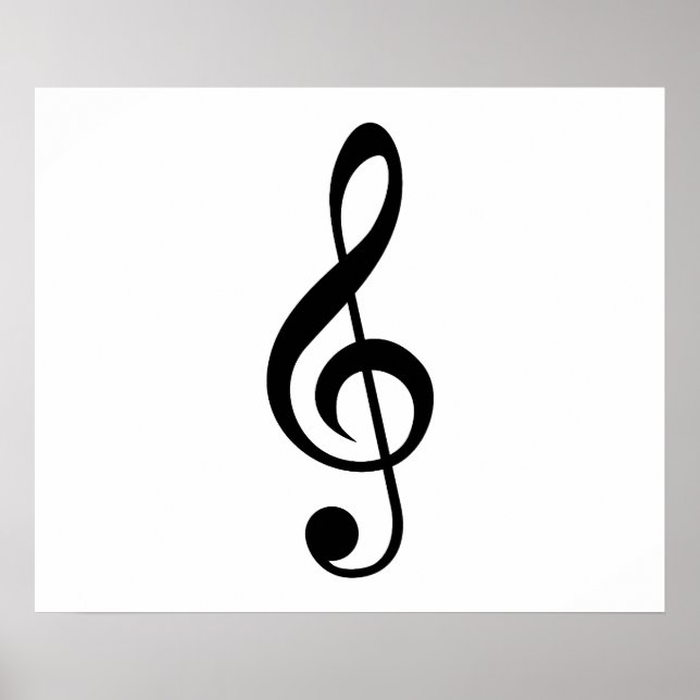 Poster Symbole musical G-Clef Treble Clef (Devant)