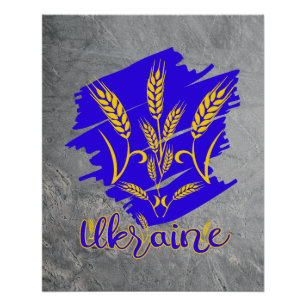 Poster Symbole national ukrainien tryzub fait d'oreille d