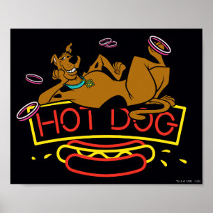 Poster Symbole néo-chien de Scooby Doo Hot Dog
