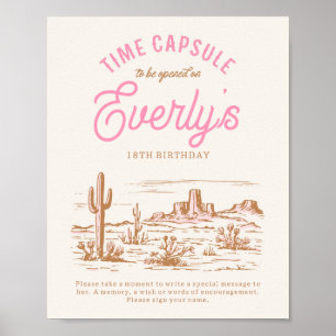 Poster Symbole numérique de la capsule temporelle de la c