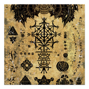 Poster Symbole occulte