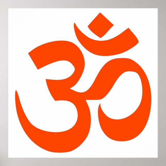 Poster Symbole Om indien (Devant)