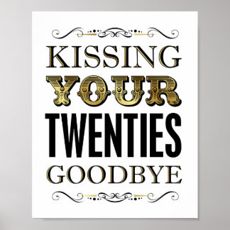 Poster SYMBOLE OR vintage VINGT GOODBYE