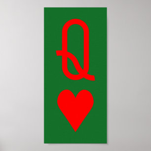 Poster Symbole original de la Saint-Valentin Reine des co