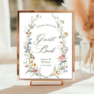 Poster Symbole Pastel Pink Floral Fleur sauvage