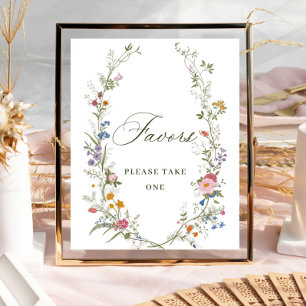 Poster Symbole Pastel Rose Floral Fleur sauvage Faveurs