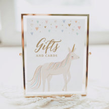 Symbole Pastel Unicorn Cartes et Cadeaux d'anniver