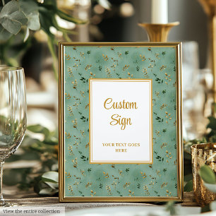 Poster Symbole personnalisé Eucalyptus doré profond