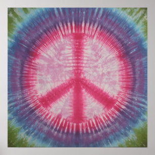 Poster SYMBOLE Pink DE LA PAIX Tie Dye