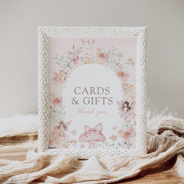 Poster Symbole Pink Floral Fairy Cartes et cadeaux d'anni (Créateur téléchargé)