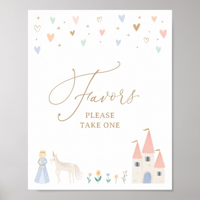 Poster Symbole Princess Birthday Party Faveurs (Devant)