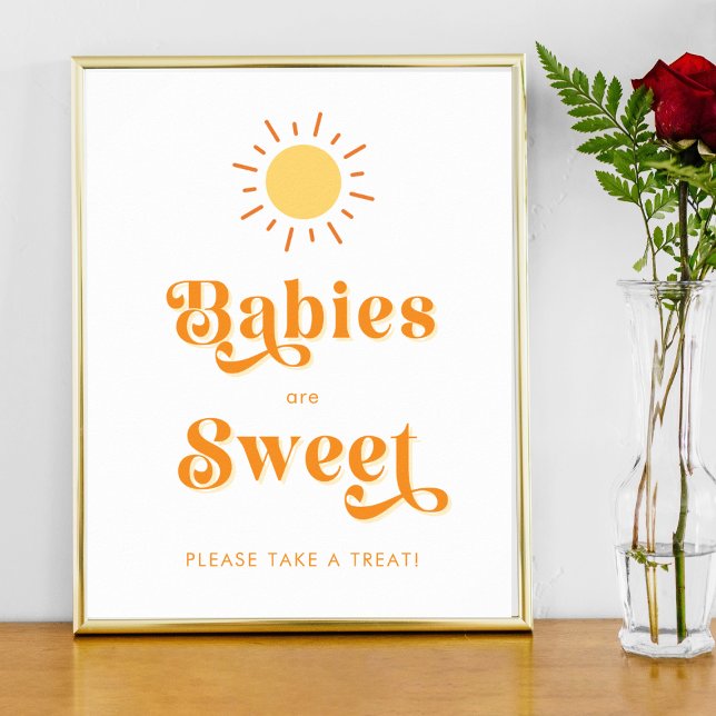 Poster Symbole Retro Boho Sun Baby are Sweet Treat Favor (Créateur téléchargé)