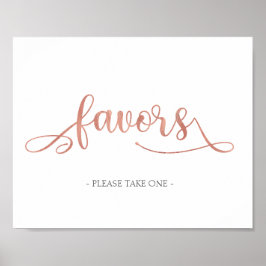 Poster Symbole Rose Gold Trendy Mariage