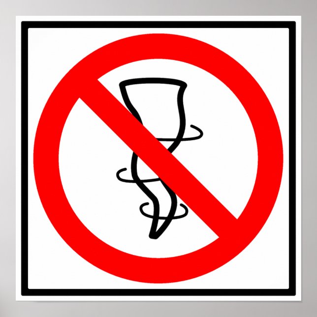 Poster Symbole routier des tornades (Devant)