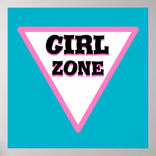 Poster SYMBOLE ROUTIER Fille Zone