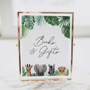 Poster Symbole Safari Baby shower Livres et Cadeaux