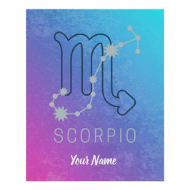 Poster Symbole Scorpio Zodiac Star Horoscope Constellatio