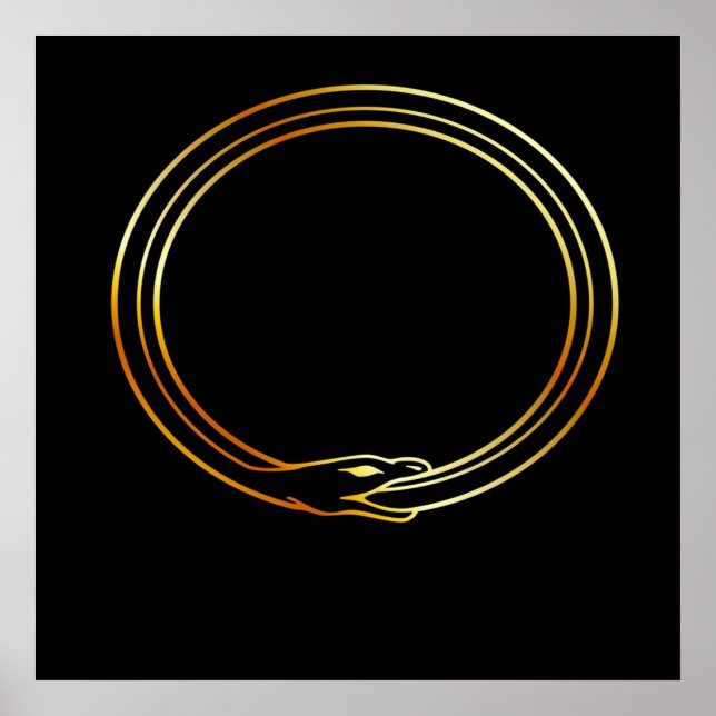 Poster Symbole serpent Ouroboros (Devant)